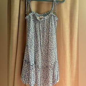 Pink Lilly blue floral mini dress